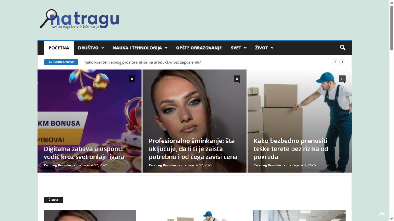 Prikaz sajta Mreža tematskih portala